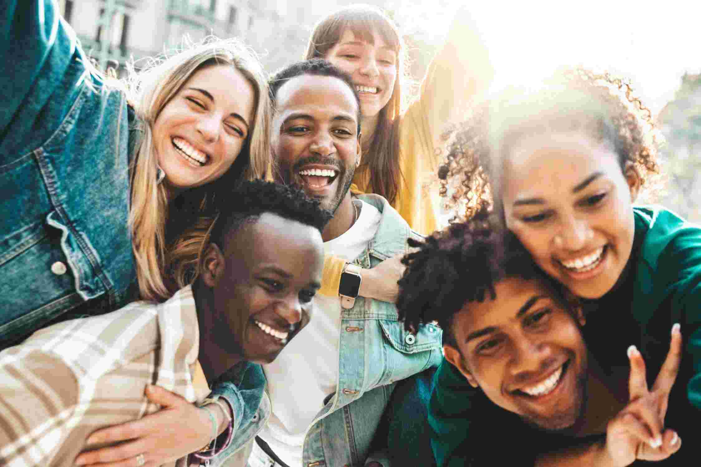 Young people having fun.