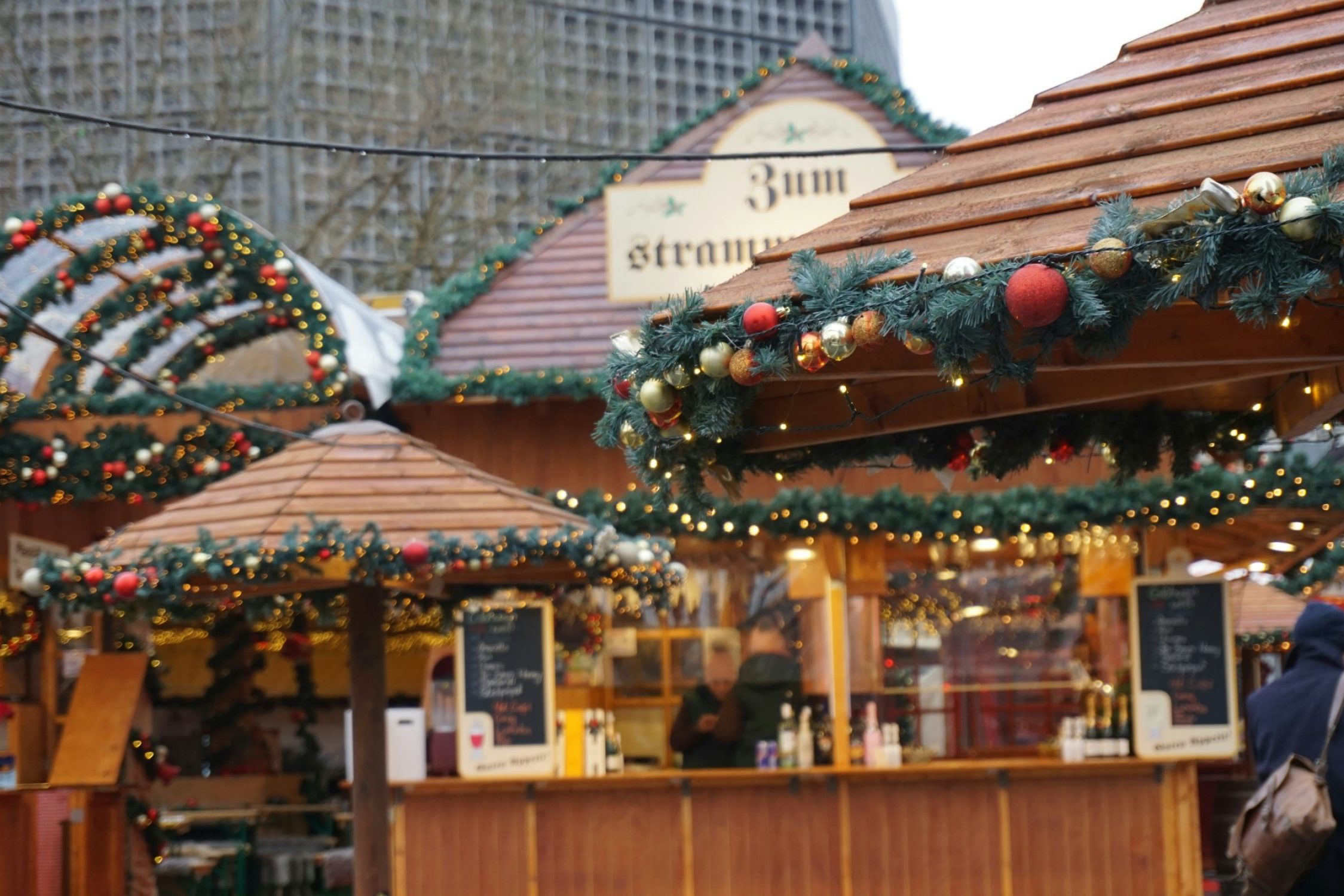 Stand am Weihnachtsmarkt