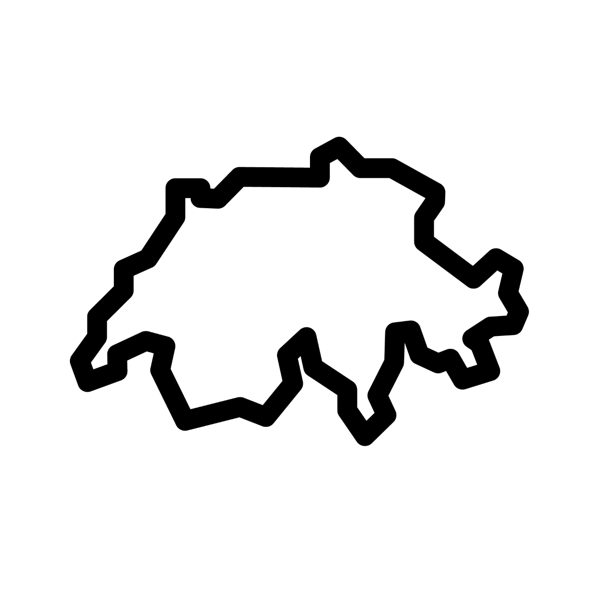 umriss der schweiz